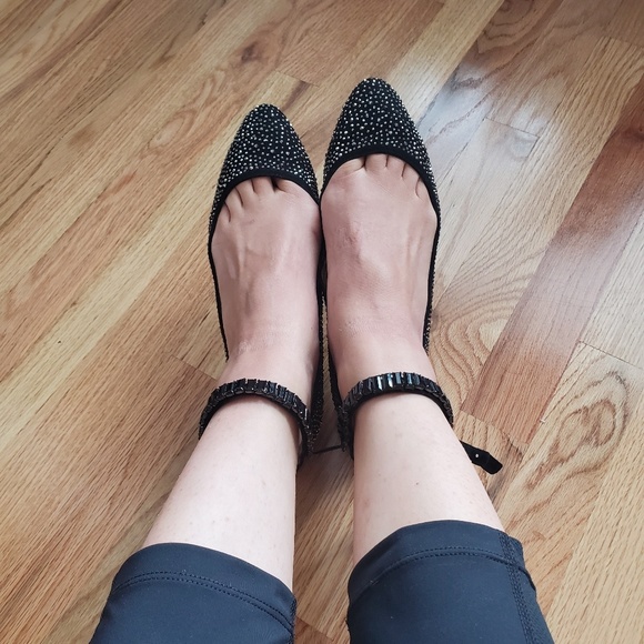 Crazy sale !Zara bling flats with ankle strap - Picture 2 of 8